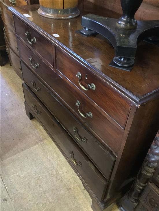 Georgian 5 door mahogany chest of drawers